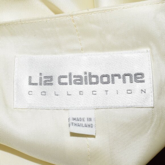 Vintage Liz Claiborne Striped Vest Satin Back Adjustable Back Strap - Picture 3 of 6